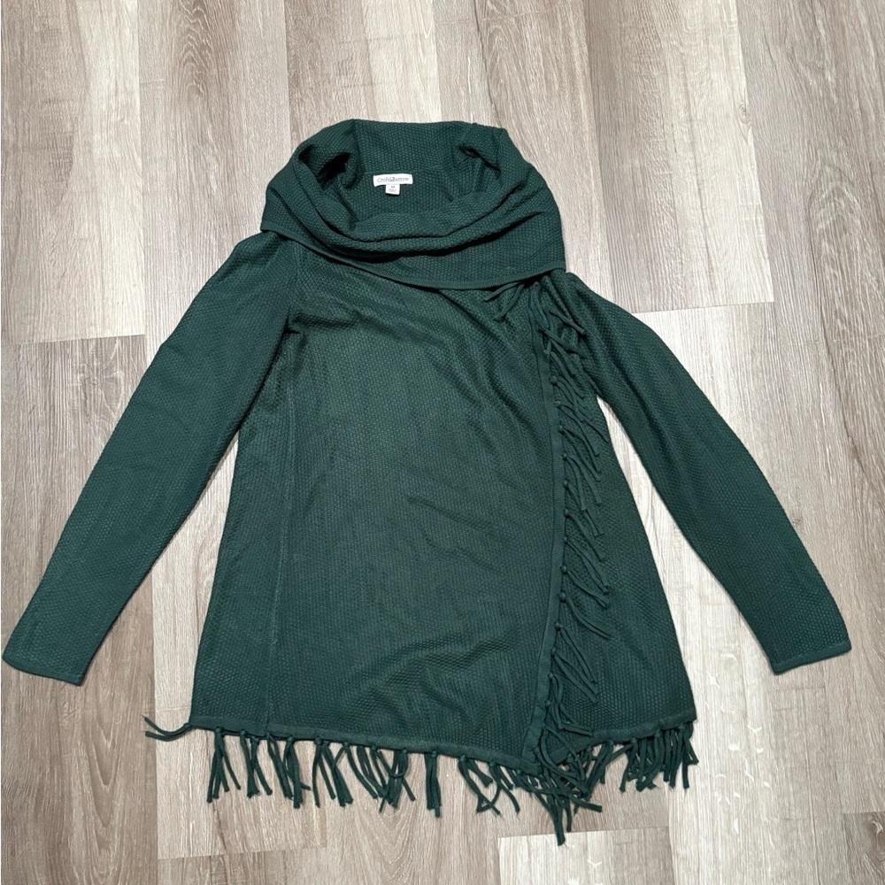 Croft & Barrow Dark Green Cowl Neck Sweater